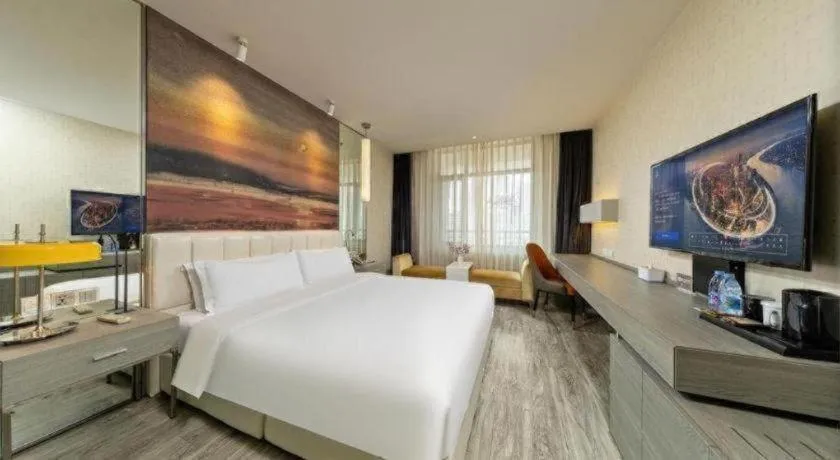 Bed in Jinjiang Metropolo Hotel Shenyang Country Garden Datong Lake Subway Station Branch