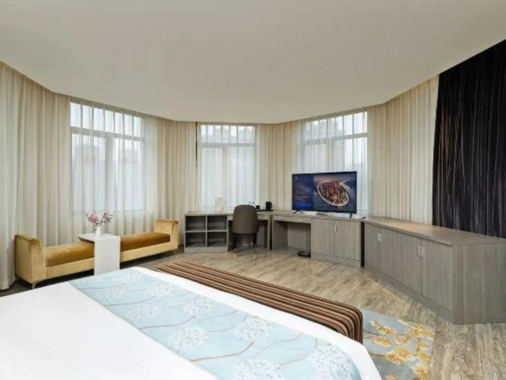 Bed in Jinjiang Metropolo Hotel Shenyang Country Garden Datong Lake Subway Station Branch