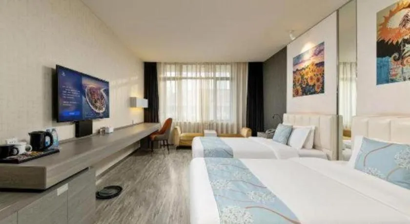 Bed in Jinjiang Metropolo Hotel Shenyang Country Garden Datong Lake Subway Station Branch