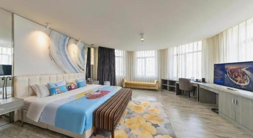 Bed in Jinjiang Metropolo Hotel Shenyang Country Garden Datong Lake Subway Station Branch