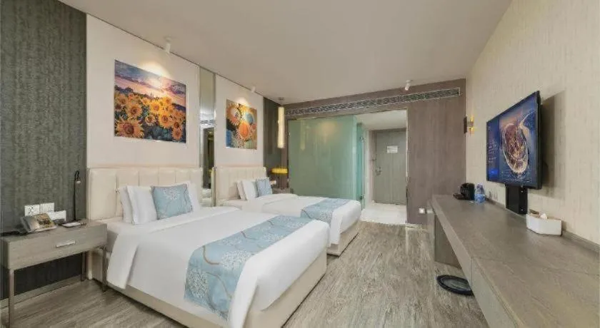 Bed in Jinjiang Metropolo Hotel Shenyang Country Garden Datong Lake Subway Station Branch