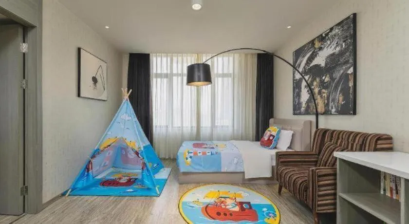 Bed in Jinjiang Metropolo Hotel Shenyang Country Garden Datong Lake Subway Station Branch