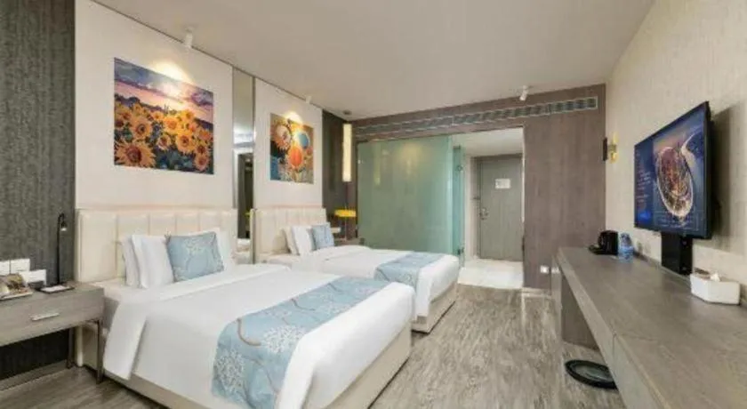 Bed in Jinjiang Metropolo Hotel Shenyang Country Garden Datong Lake Subway Station Branch