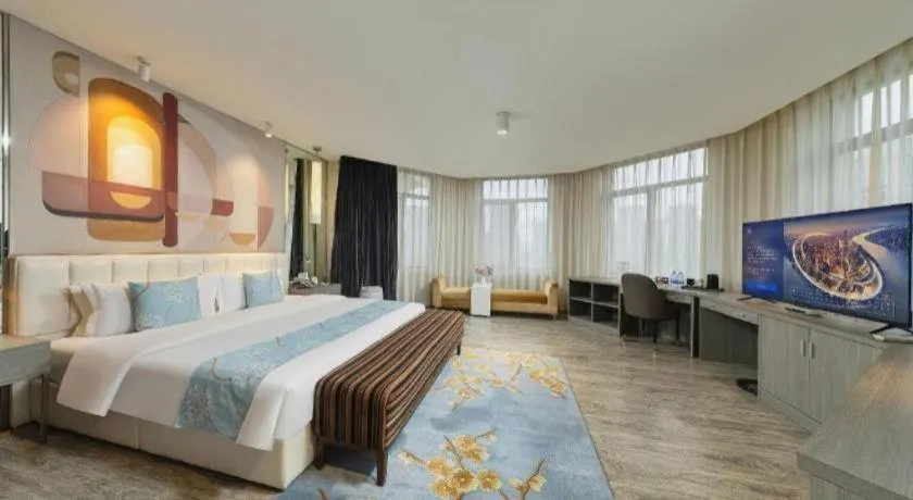 Bed in Jinjiang Metropolo Hotel Shenyang Country Garden Datong Lake Subway Station Branch