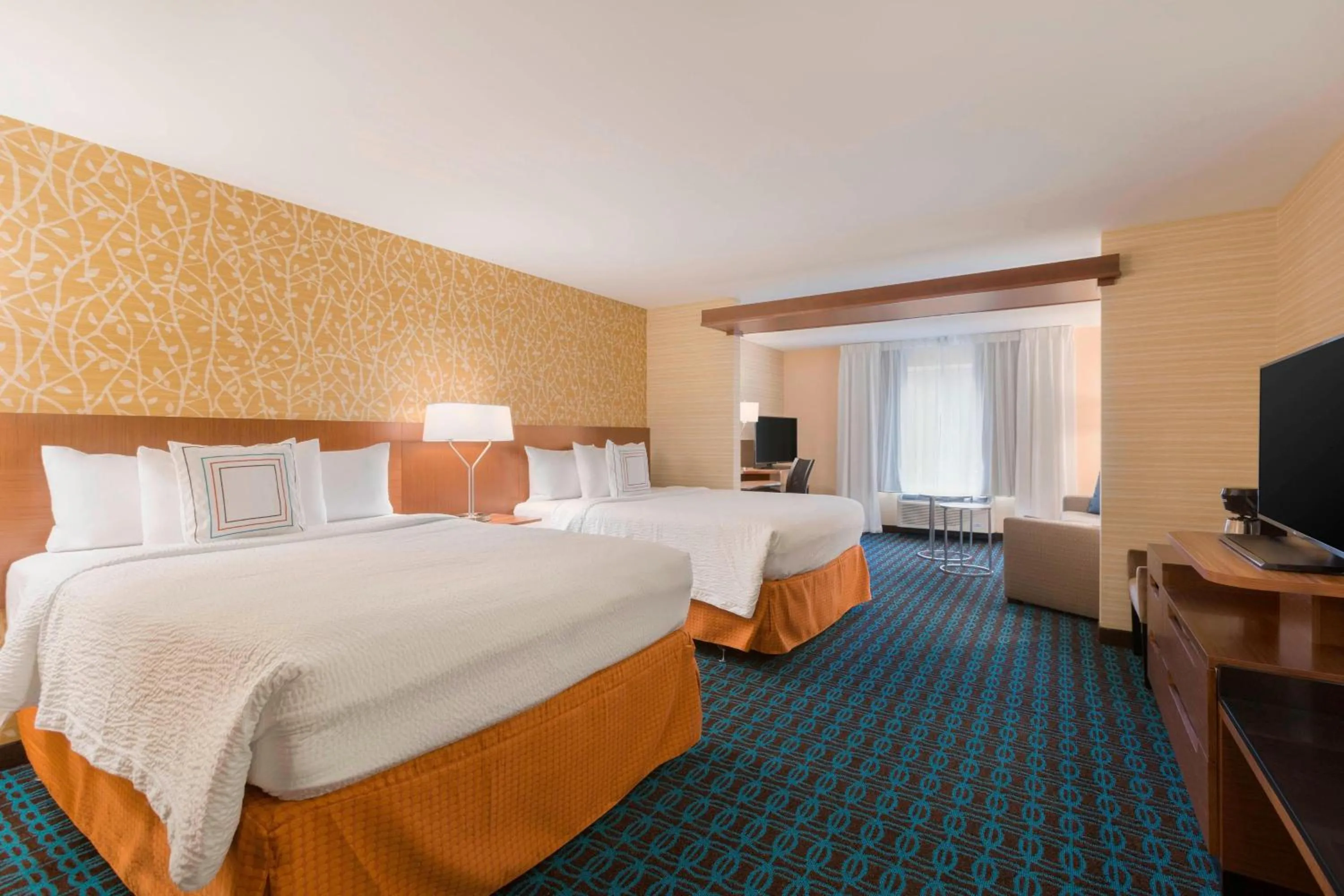 Bedroom, Bed in Fairfield Inn & Suites by Marriott Pittsburgh Airport/Robinson Township