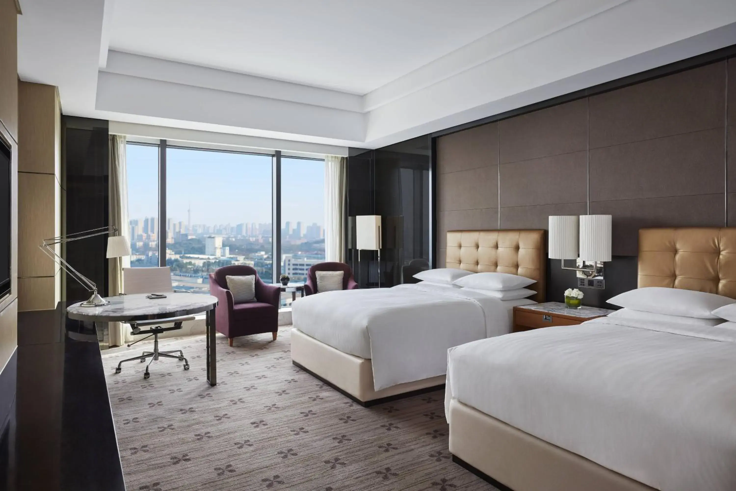 Executive Twin Room, Concierge lounge access, Guest room in Zhuzhou Marriott Hotel Executive Twin Room, Concierge lounge access, Guest room in Zhuzhou Marriott Hotel