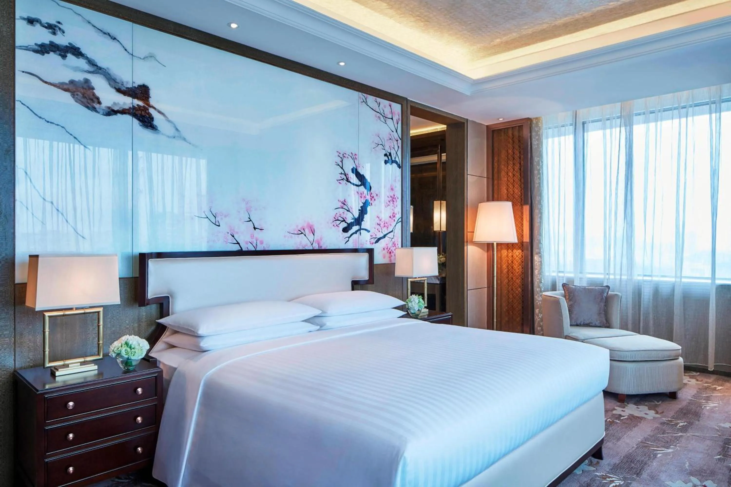 Bedroom, Bed in Zhuzhou Marriott Hotel