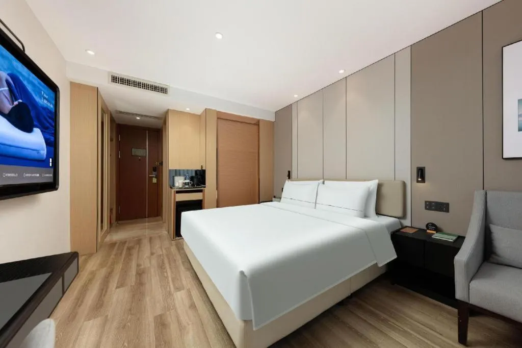 Bed in Atour Hotel Xiamen City Government Dongdu Passenger Transport Terminal