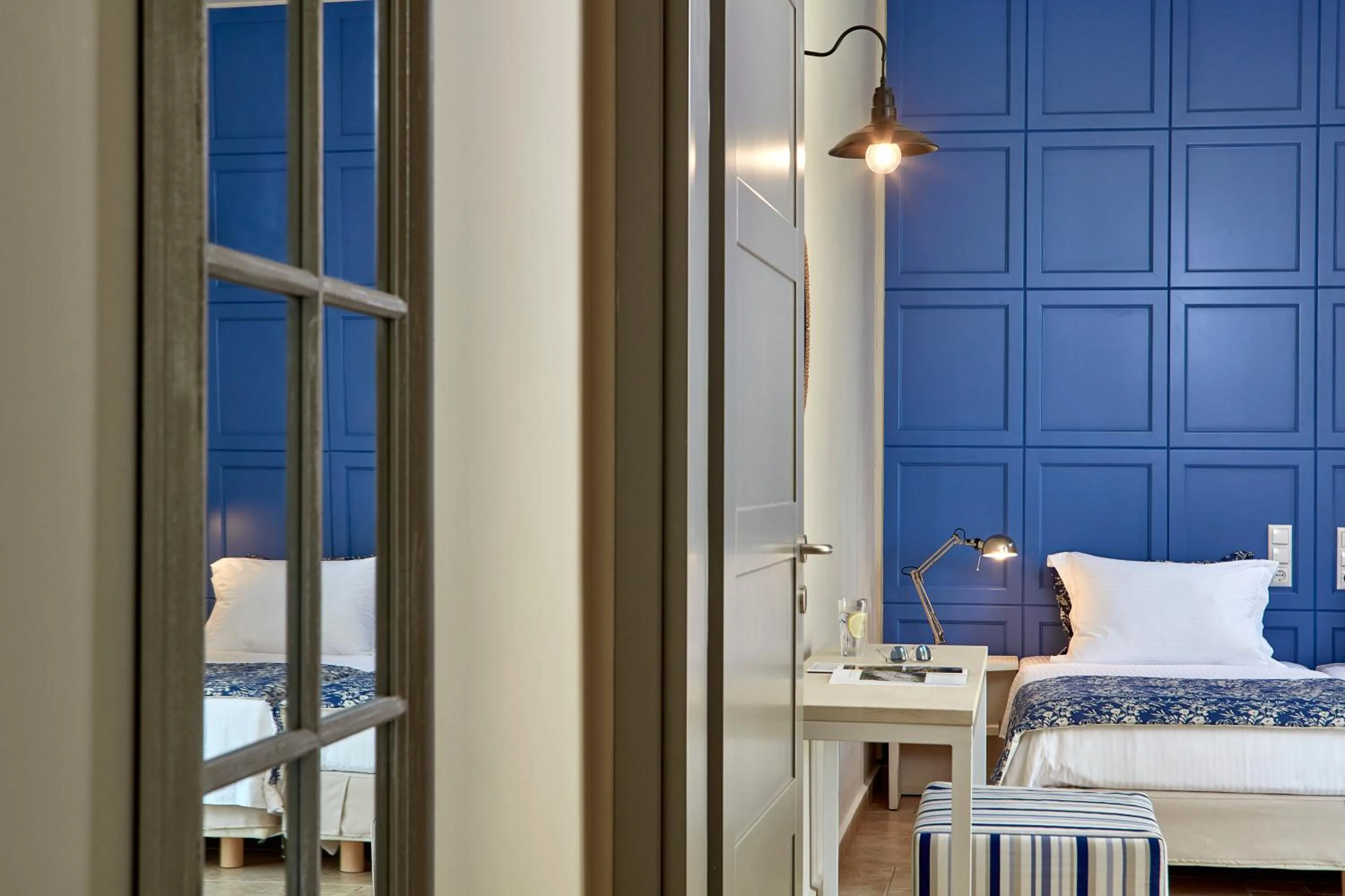 Bed in Sivota Seascape Luxury Villas & Residences