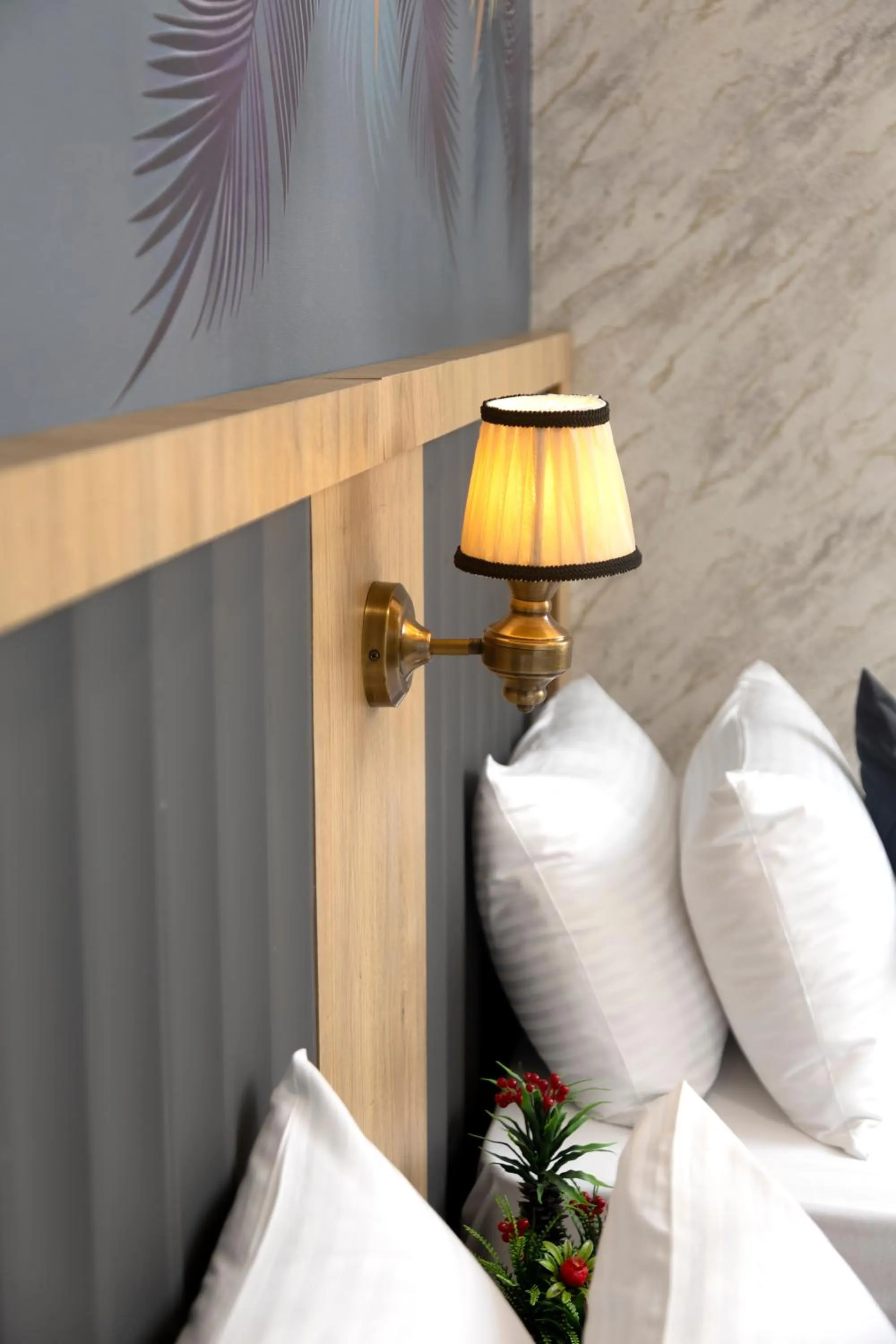 Decorative detail, Bed in Bulton Hotel Airport