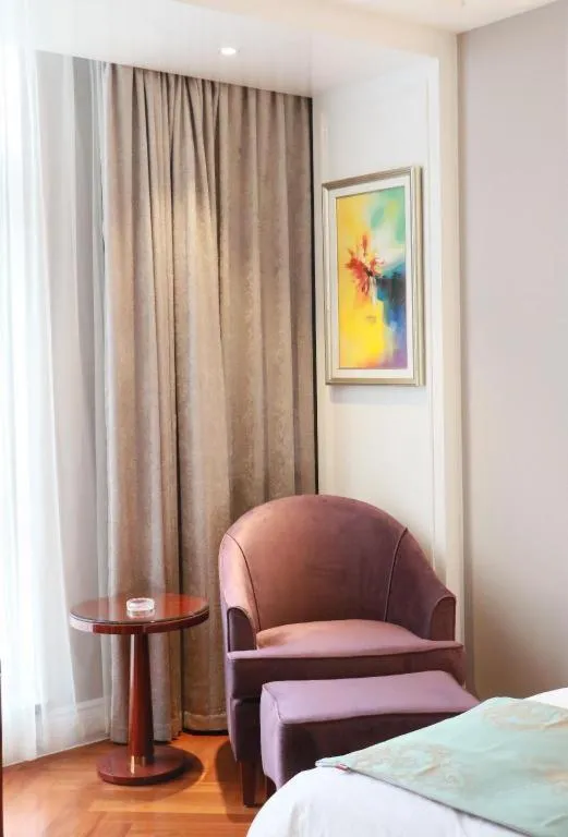 Bed in GreenTree Eastern Yancheng Binhai County Aobaolia Beichen Hotel