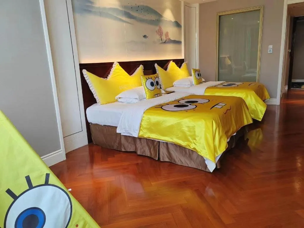 Bed in GreenTree Eastern Yancheng Binhai County Aobaolia Beichen Hotel