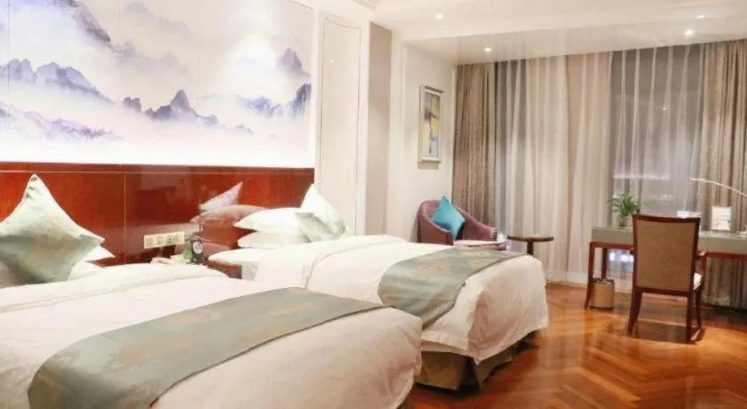 Bed in GreenTree Eastern Yancheng Binhai County Aobaolia Beichen Hotel