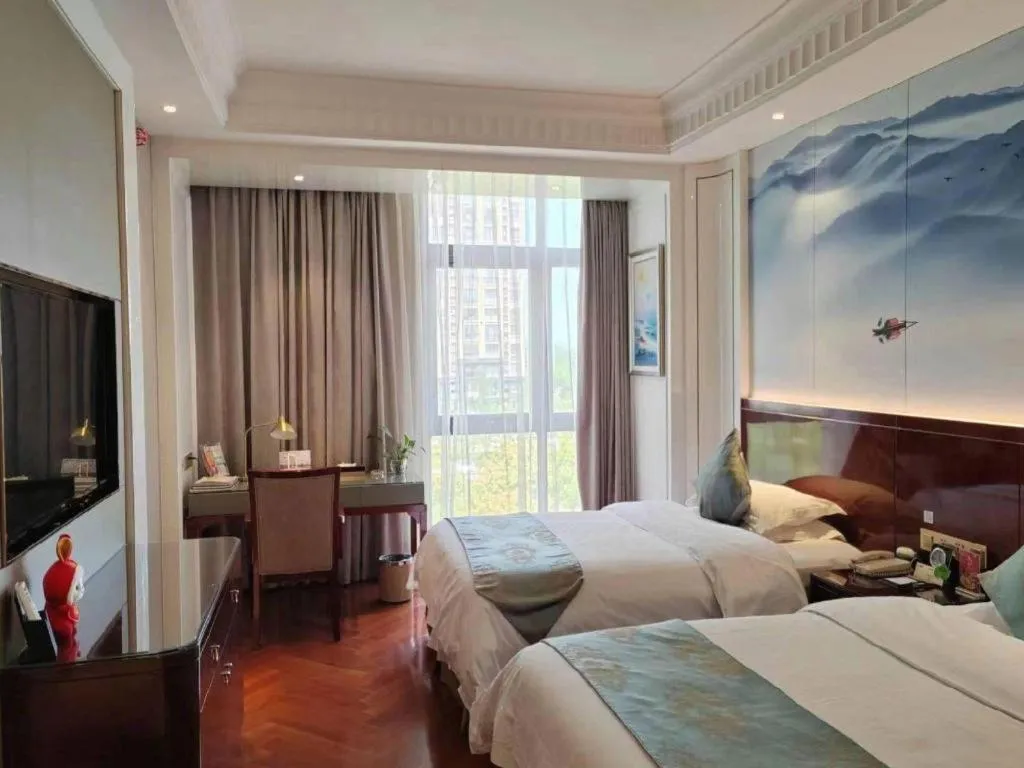 Bed in GreenTree Eastern Yancheng Binhai County Aobaolia Beichen Hotel