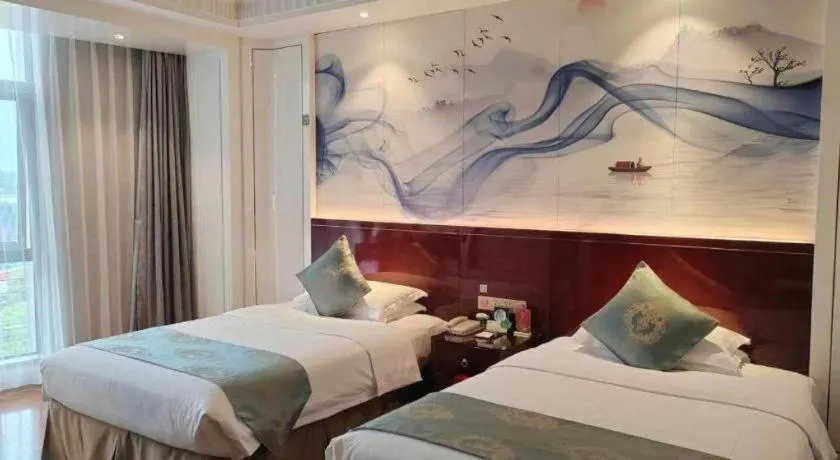 Bed in GreenTree Eastern Yancheng Binhai County Aobaolia Beichen Hotel