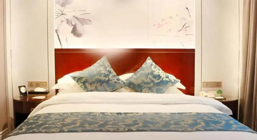Bed in GreenTree Eastern Yancheng Binhai County Aobaolia Beichen Hotel