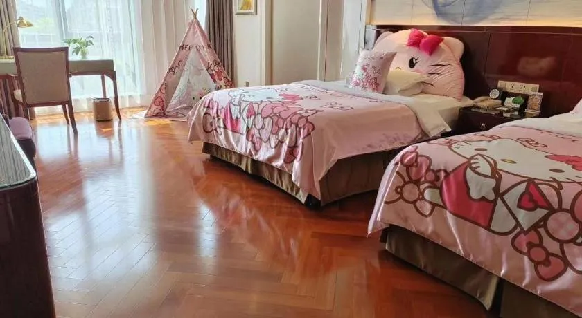 Bed in GreenTree Eastern Yancheng Binhai County Aobaolia Beichen Hotel