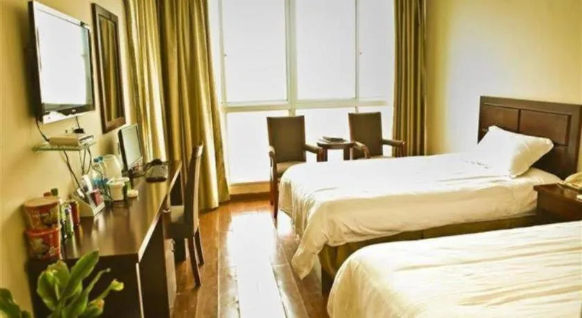 Bed in GreenTree Inn Yancheng Xiangshui Bus Station Express Hotel