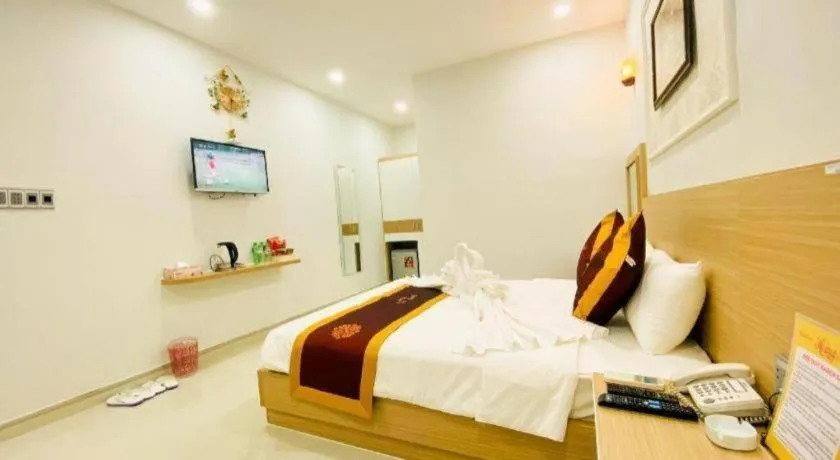 Bed in Hoang Mai Hotel