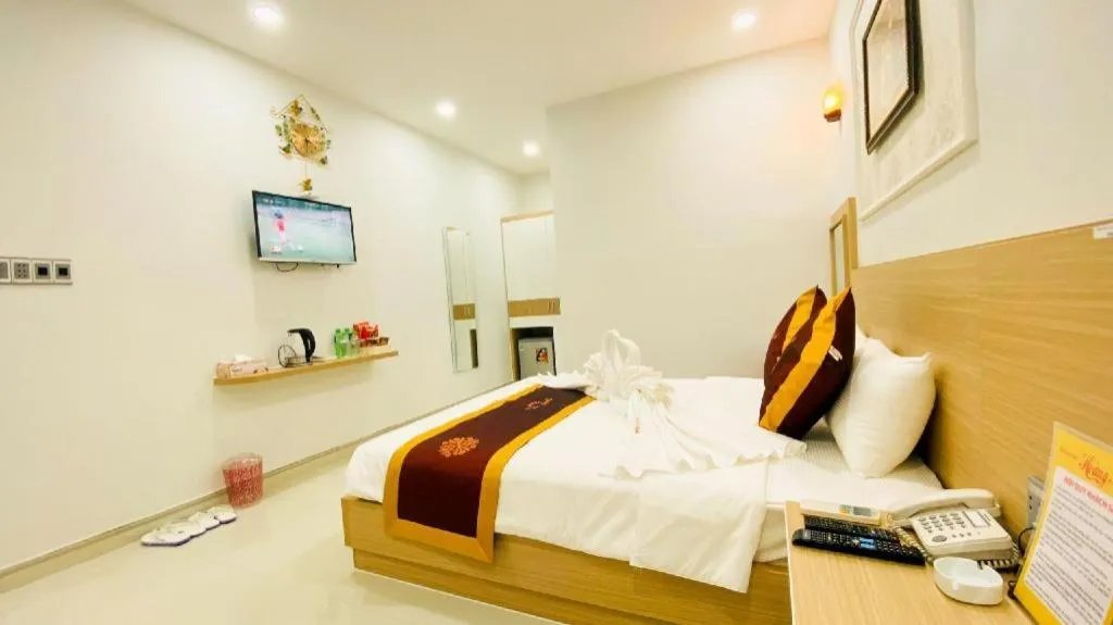 Bed in Hoang Mai Hotel