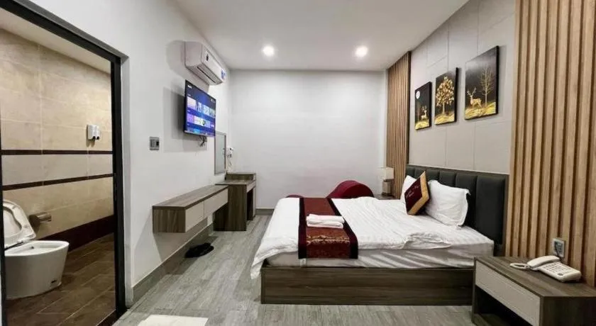 Bed in Hoang Mai Hotel