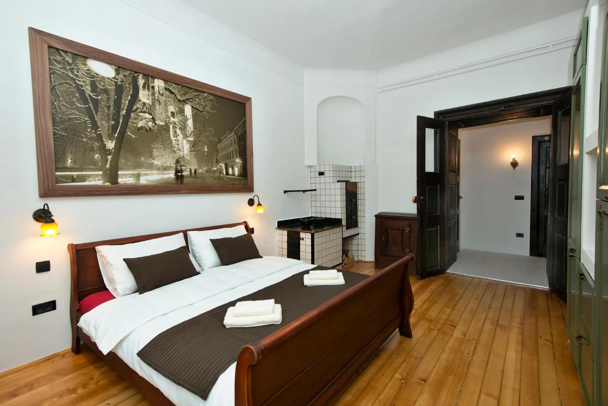 Bed in Zois Apartments