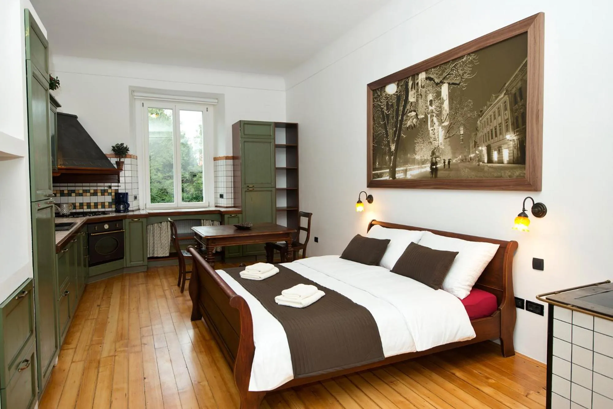 Bed in Zois Apartments