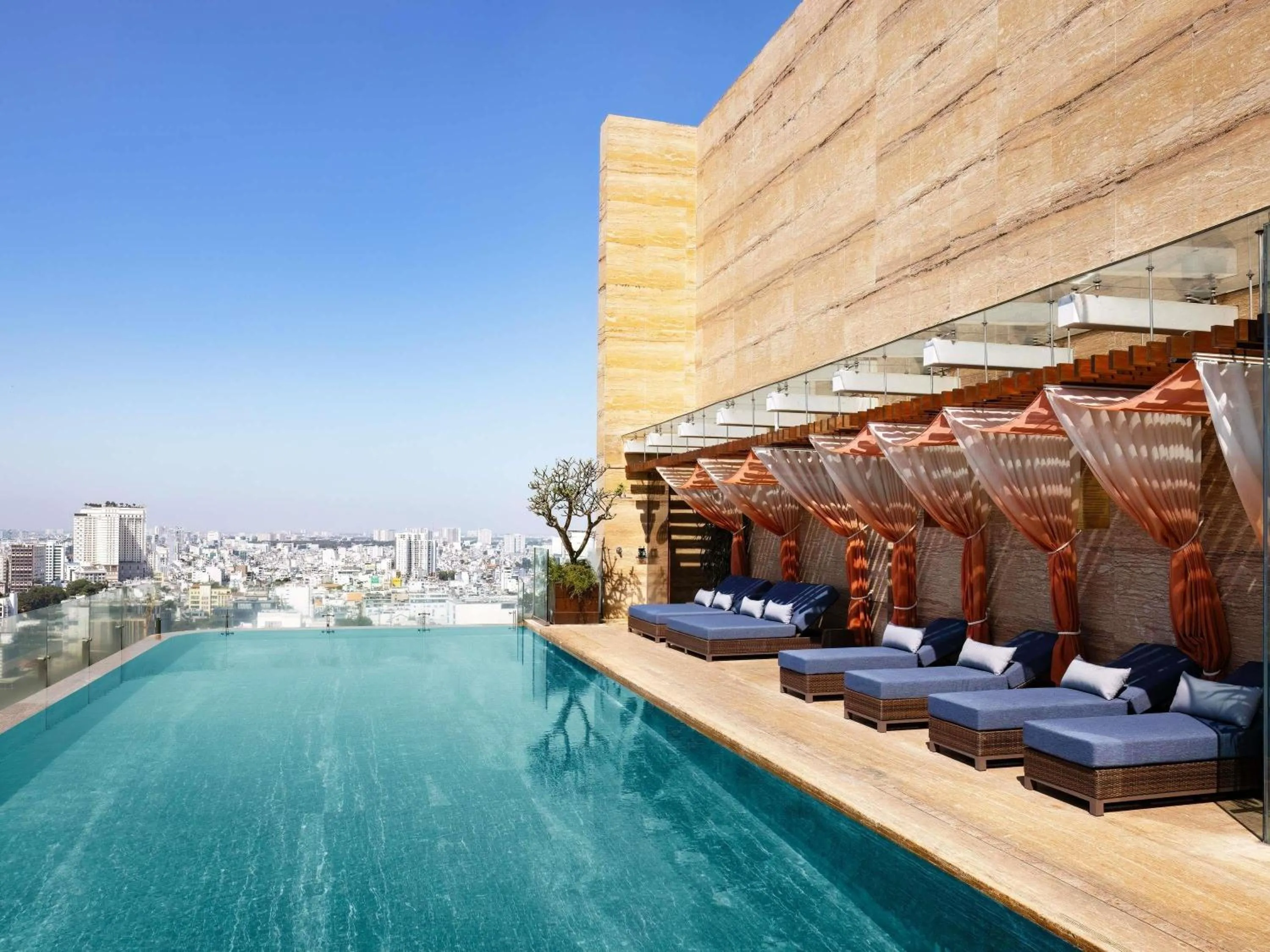 Pool view in Hotel Des Arts Saigon Mgallery Collection