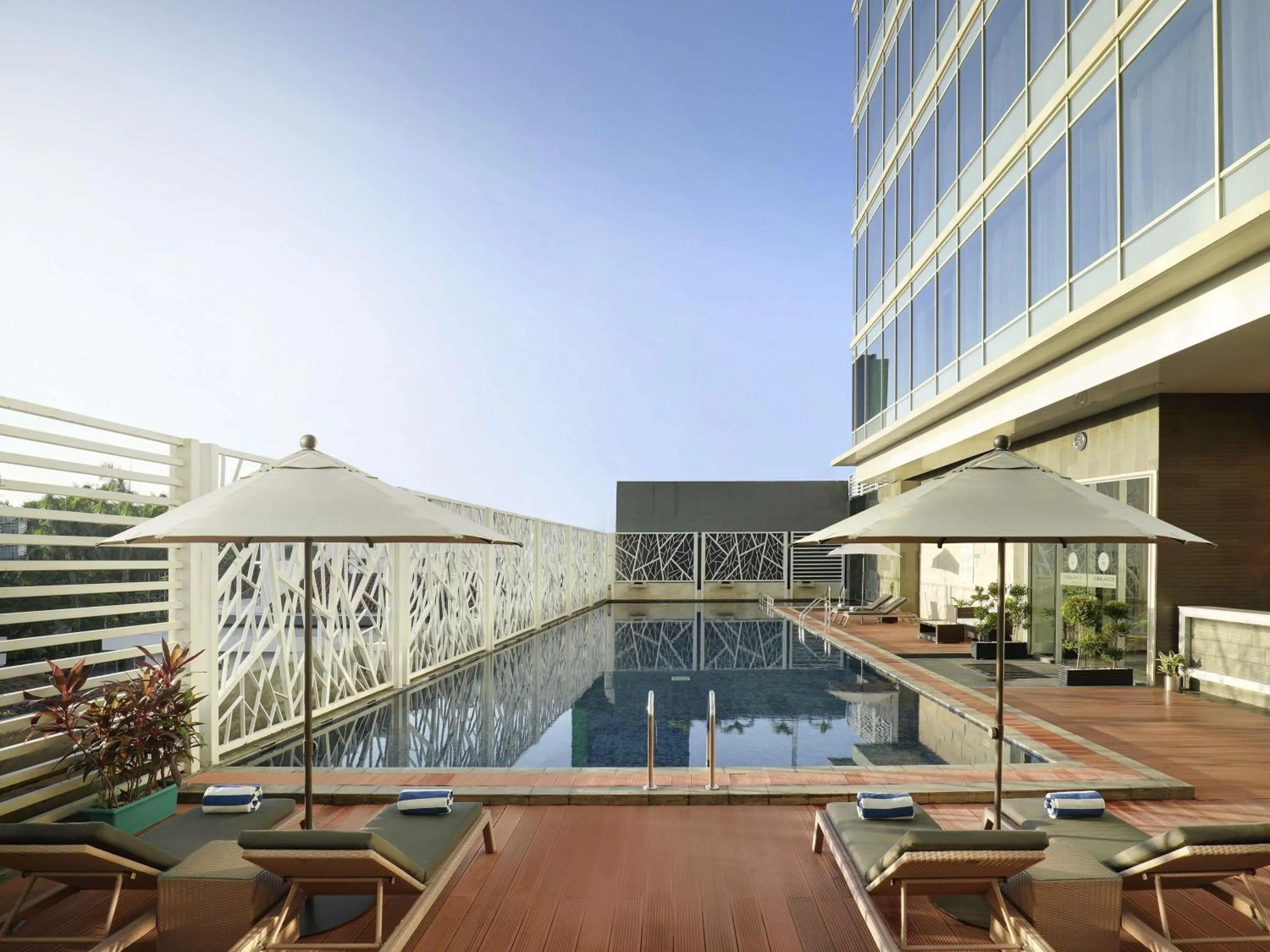 Pool view in Novotel Makassar Grand Shayla