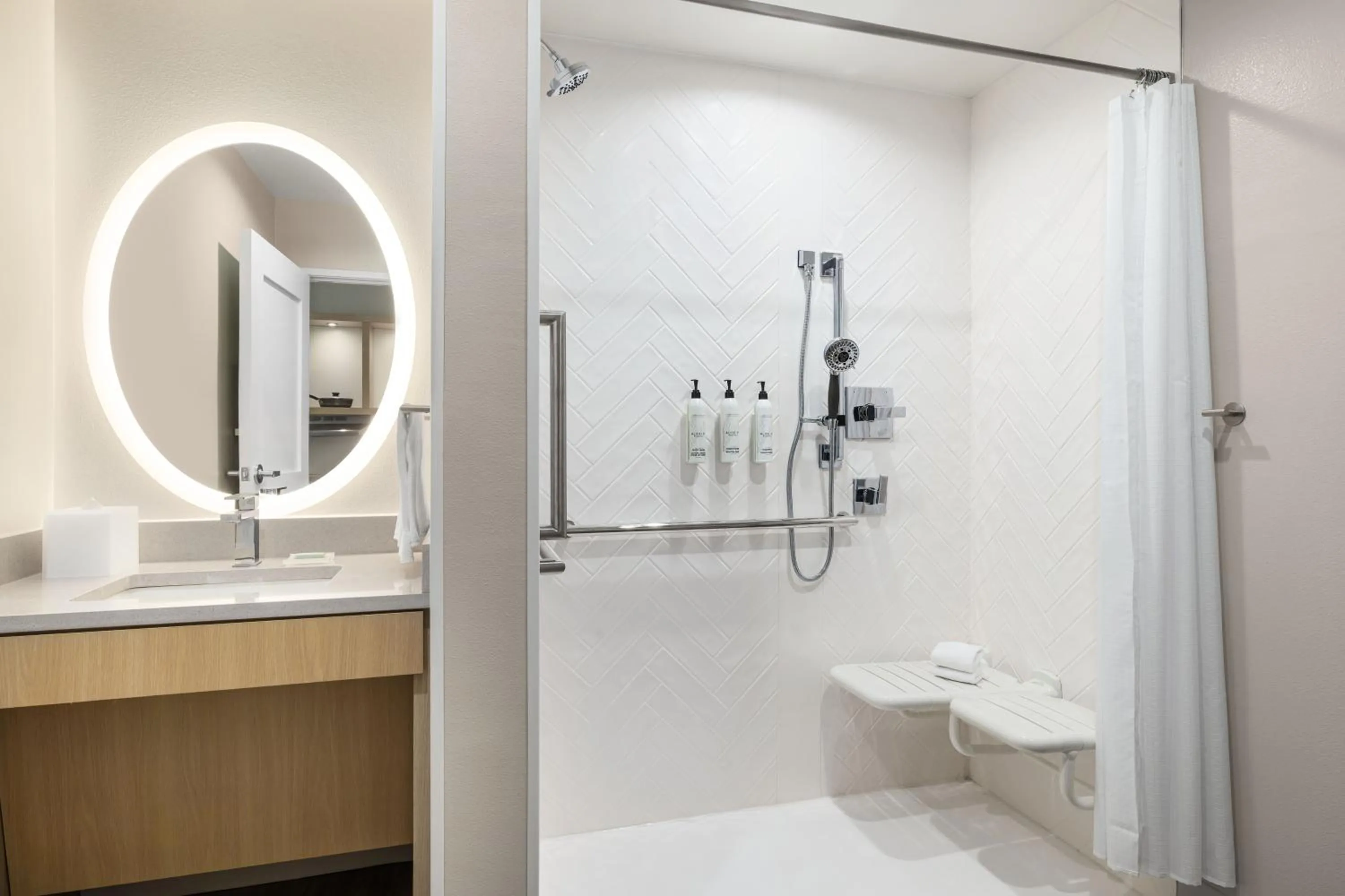 Shower in TownePlace Suites by Marriott Humble Intercontinental Airport