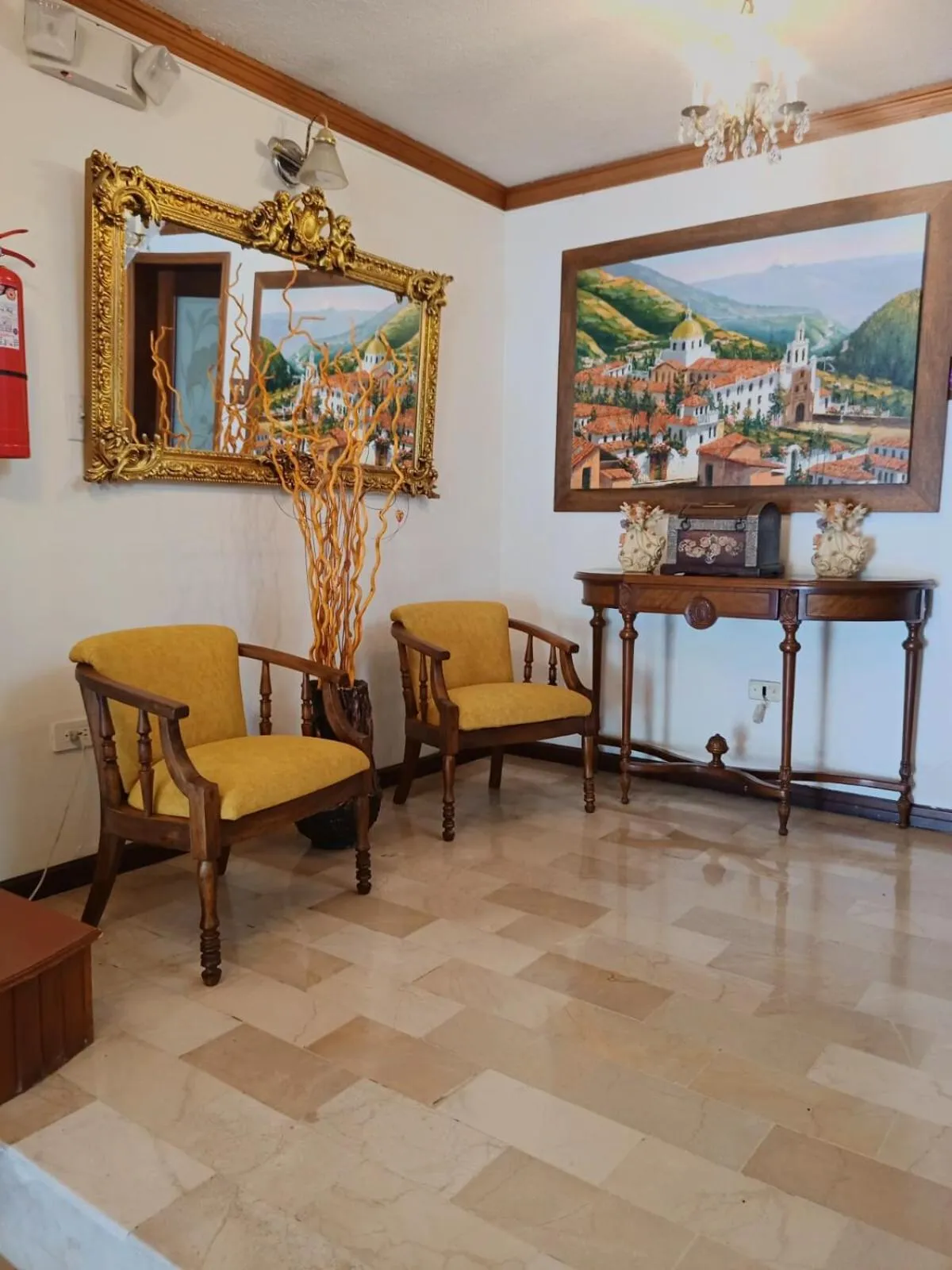 Living room in Casa Hidalgo Ecuador