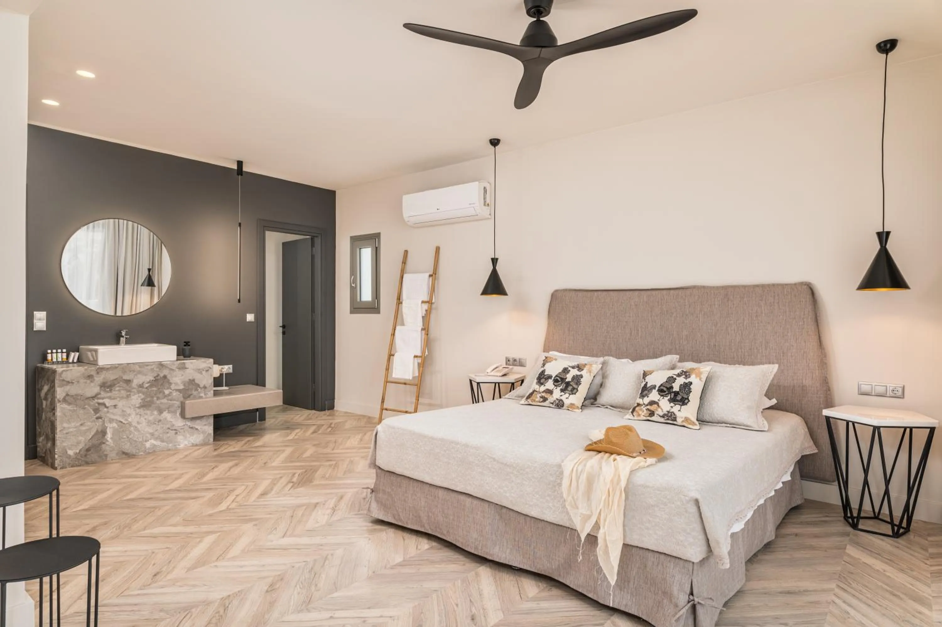 Bed in Ino Hotel & Suites