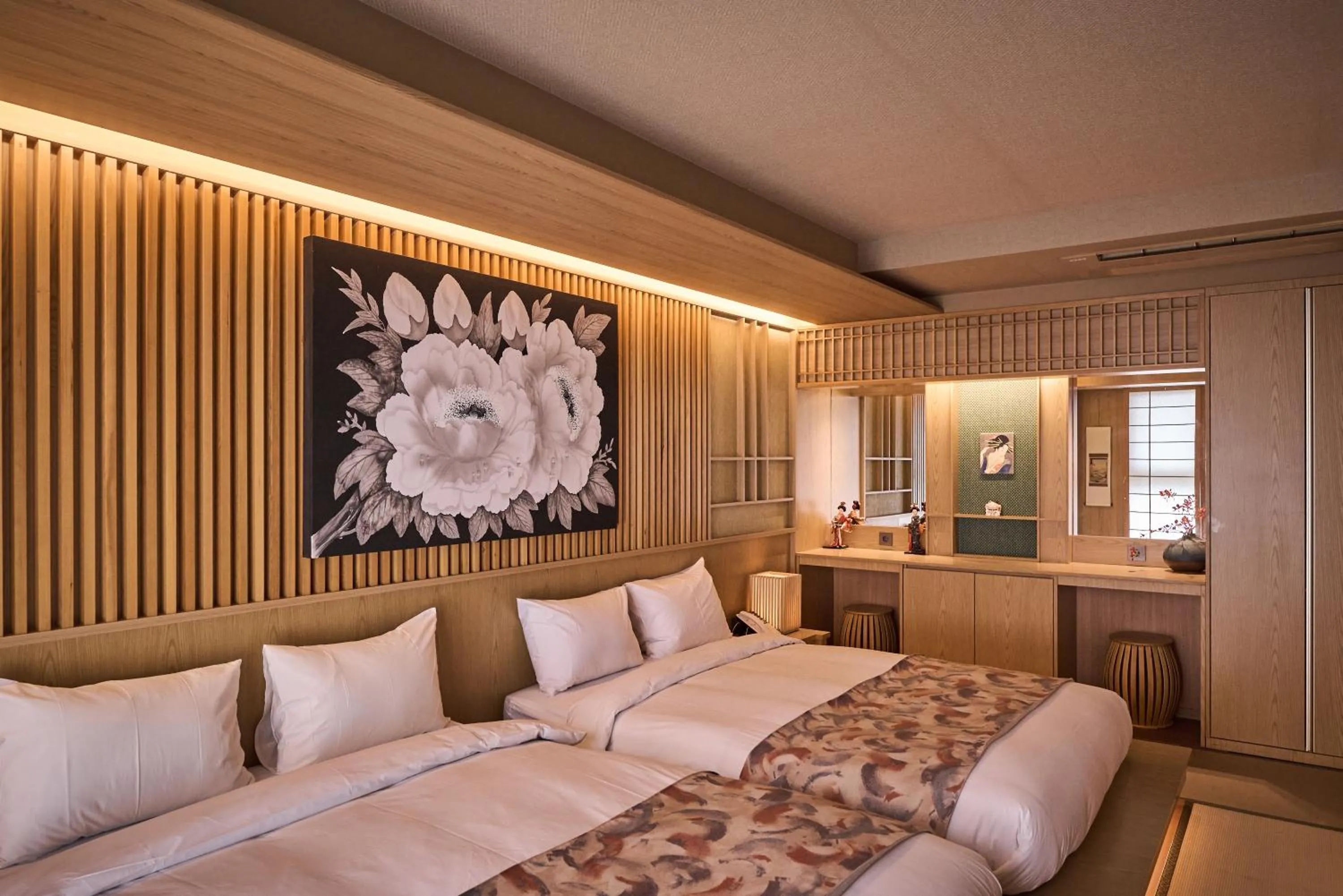 Bedroom, Bed in Hoshikage Ryokan Hotel