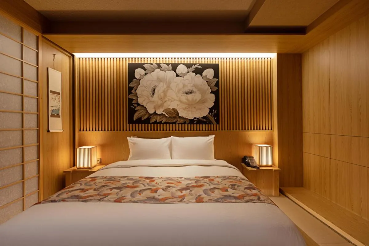 Bedroom, Bed in Hoshikage Ryokan Hotel