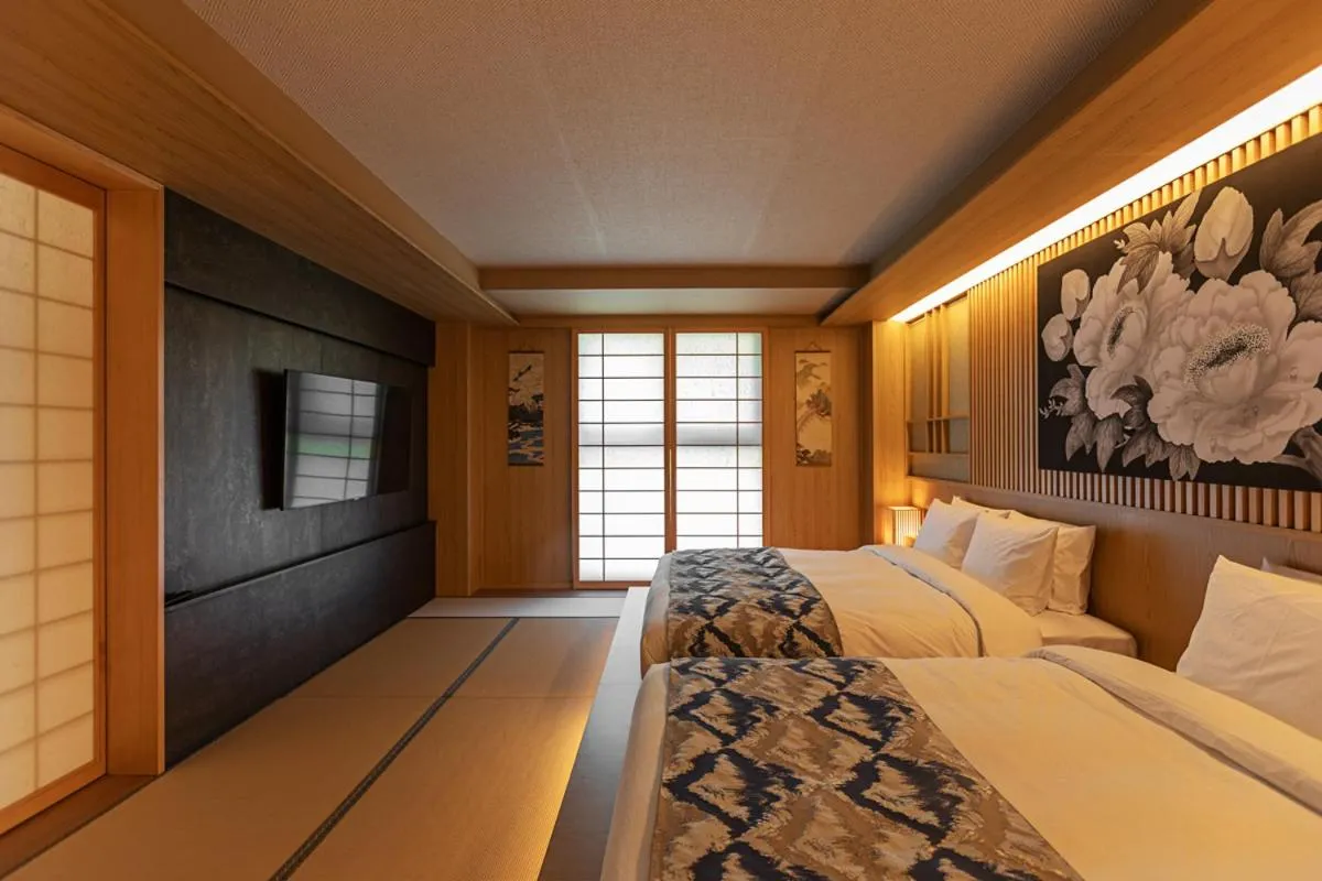 Bed in Hoshikage Ryokan Hotel