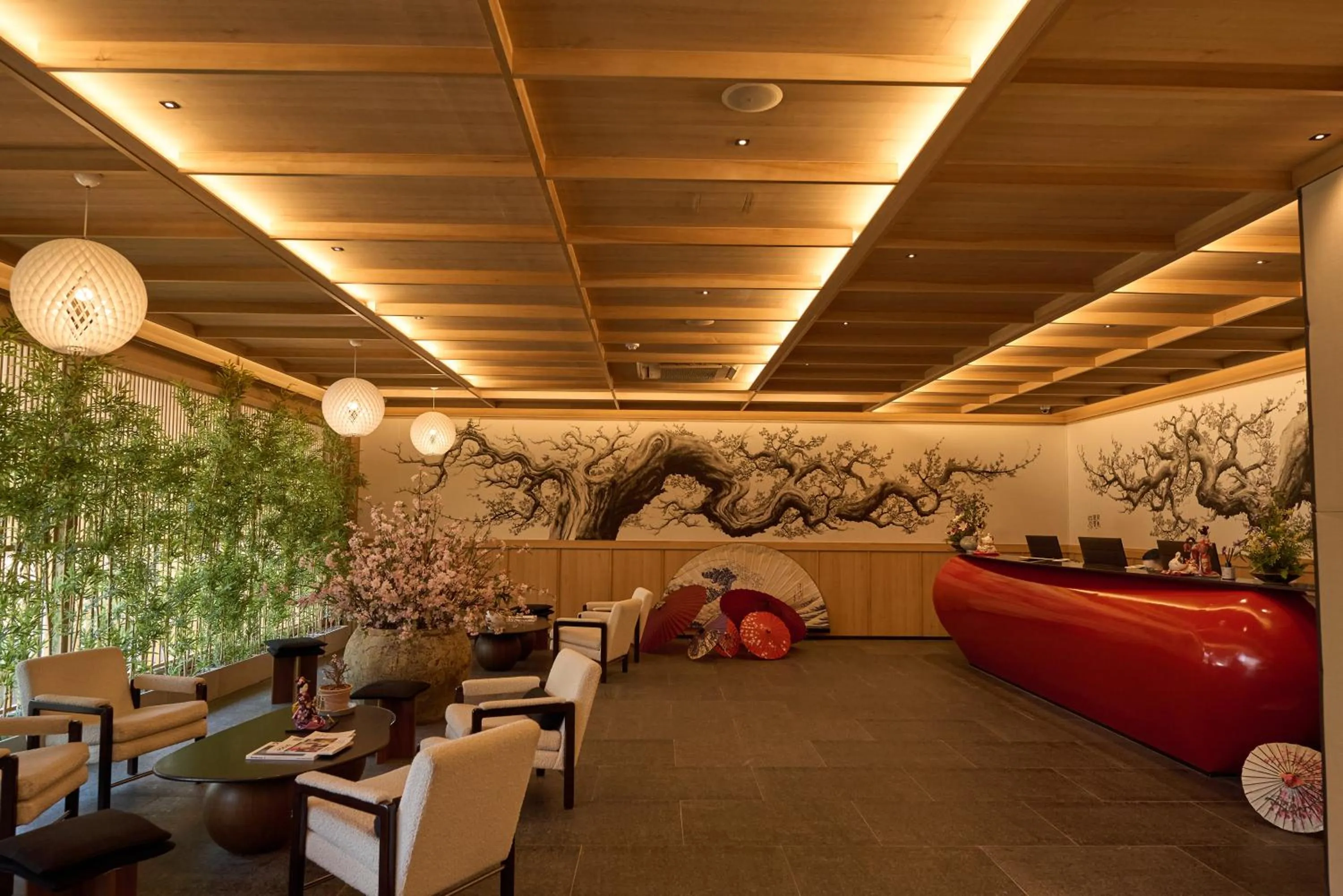 Lobby or reception in Hoshikage Ryokan Hotel