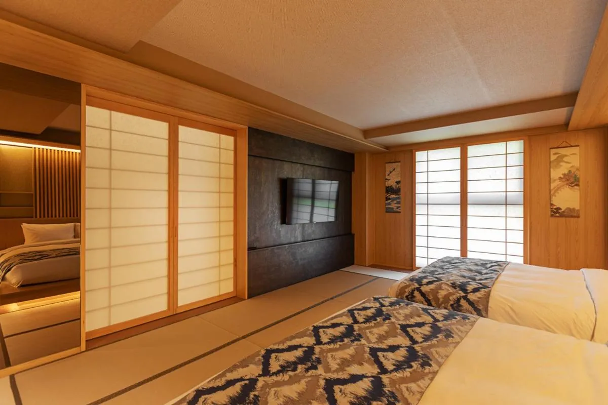 Bed in Hoshikage Ryokan Hotel