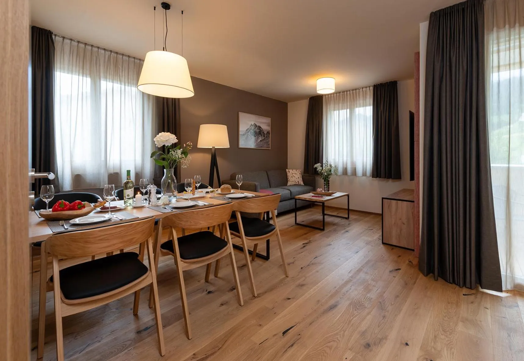 Living room in Pradas Resort Brigels