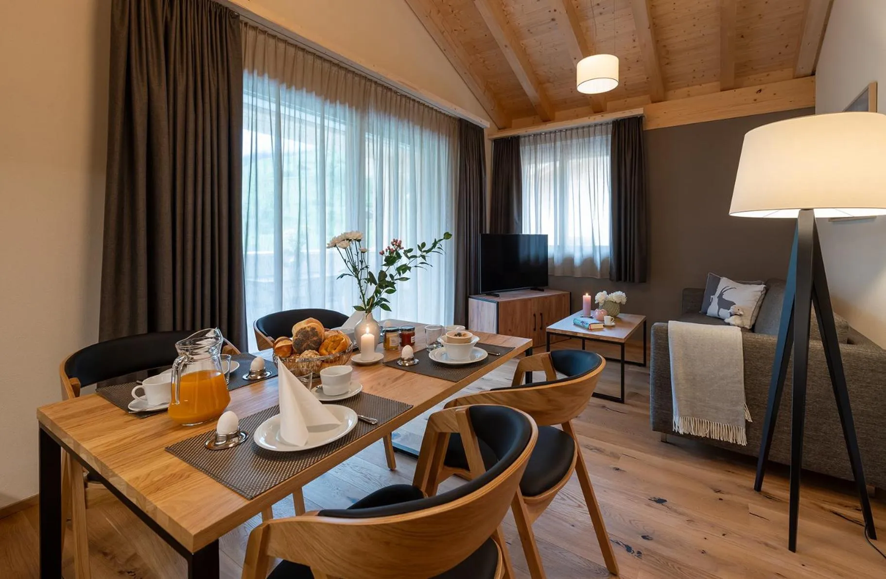 Living room in Pradas Resort Brigels