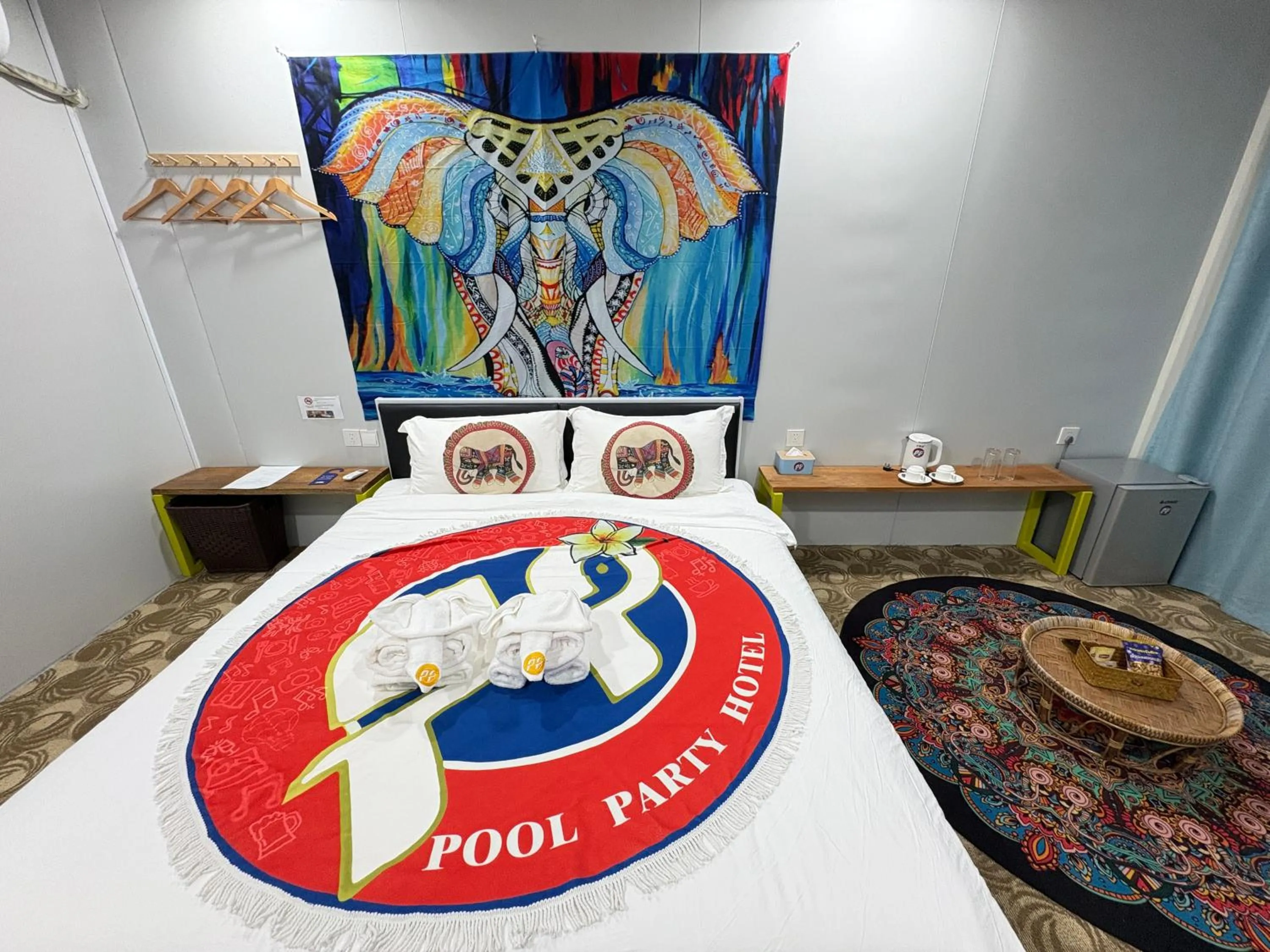 Bed in Pool Party Hotel