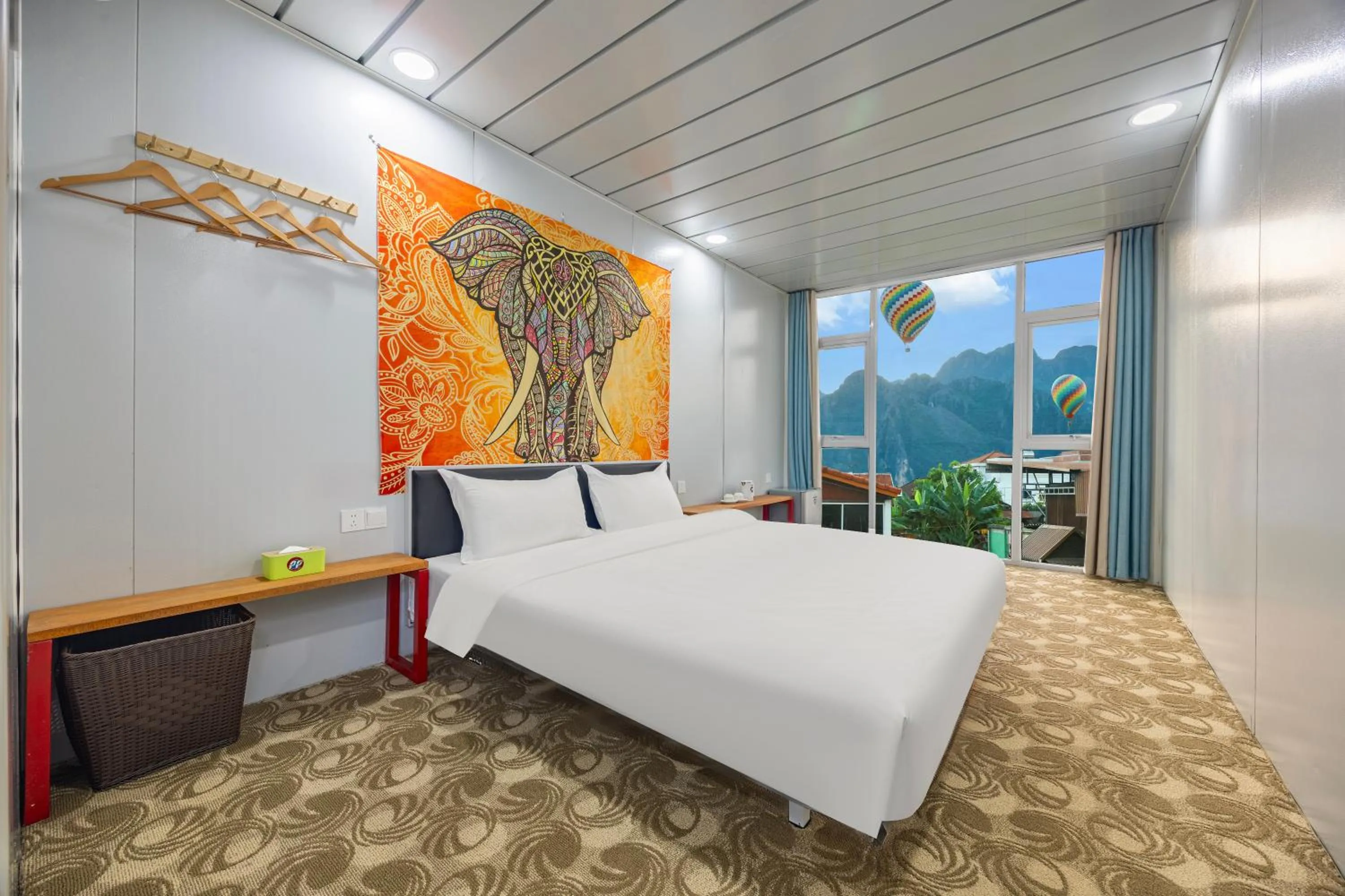 Bed in Pool Party Hotel