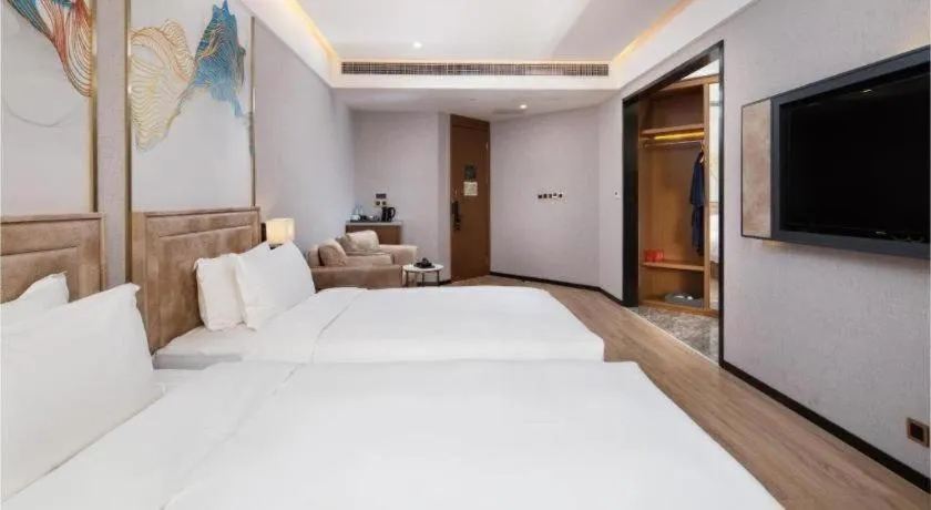 Bed in Hongqiao Pujue International Zhongshan Park Metro Station