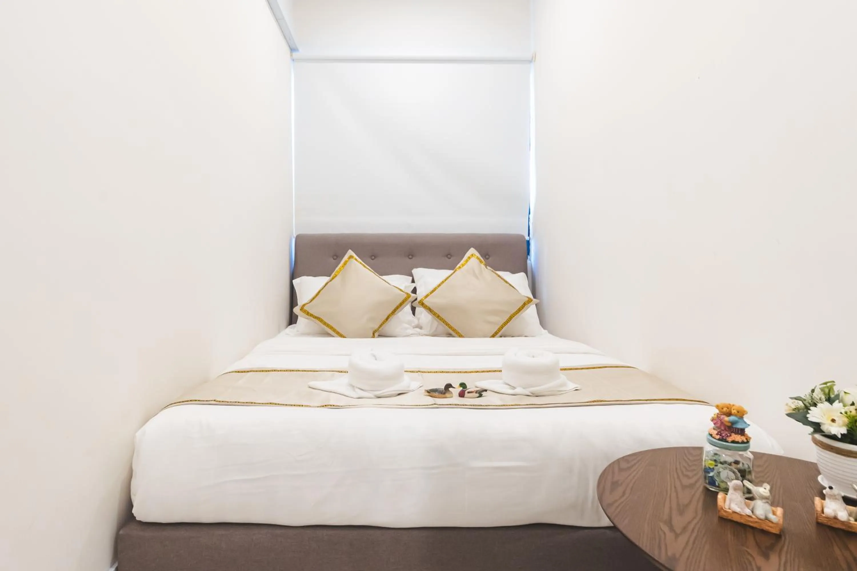 Bed in 5StarPanda Seaview Suites at The Shore Kota Kinabalu