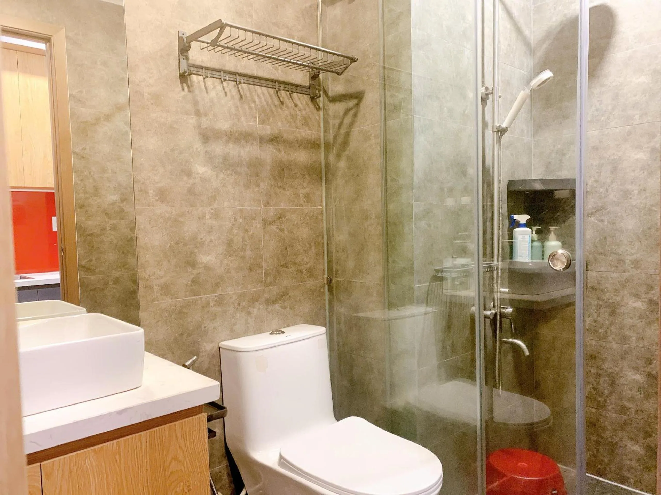 Shower in The Sun Avenue Serviced Apartment