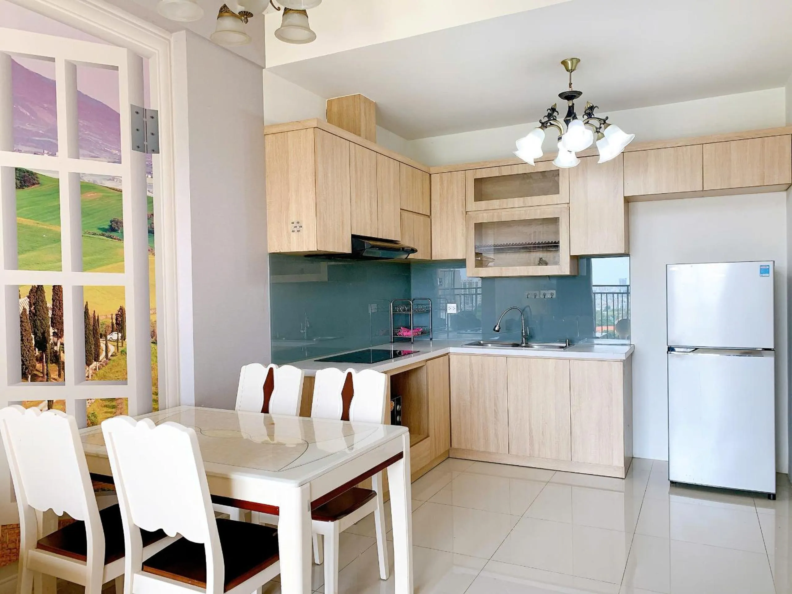 Kitchen or kitchenette in The Sun Avenue Serviced Apartment