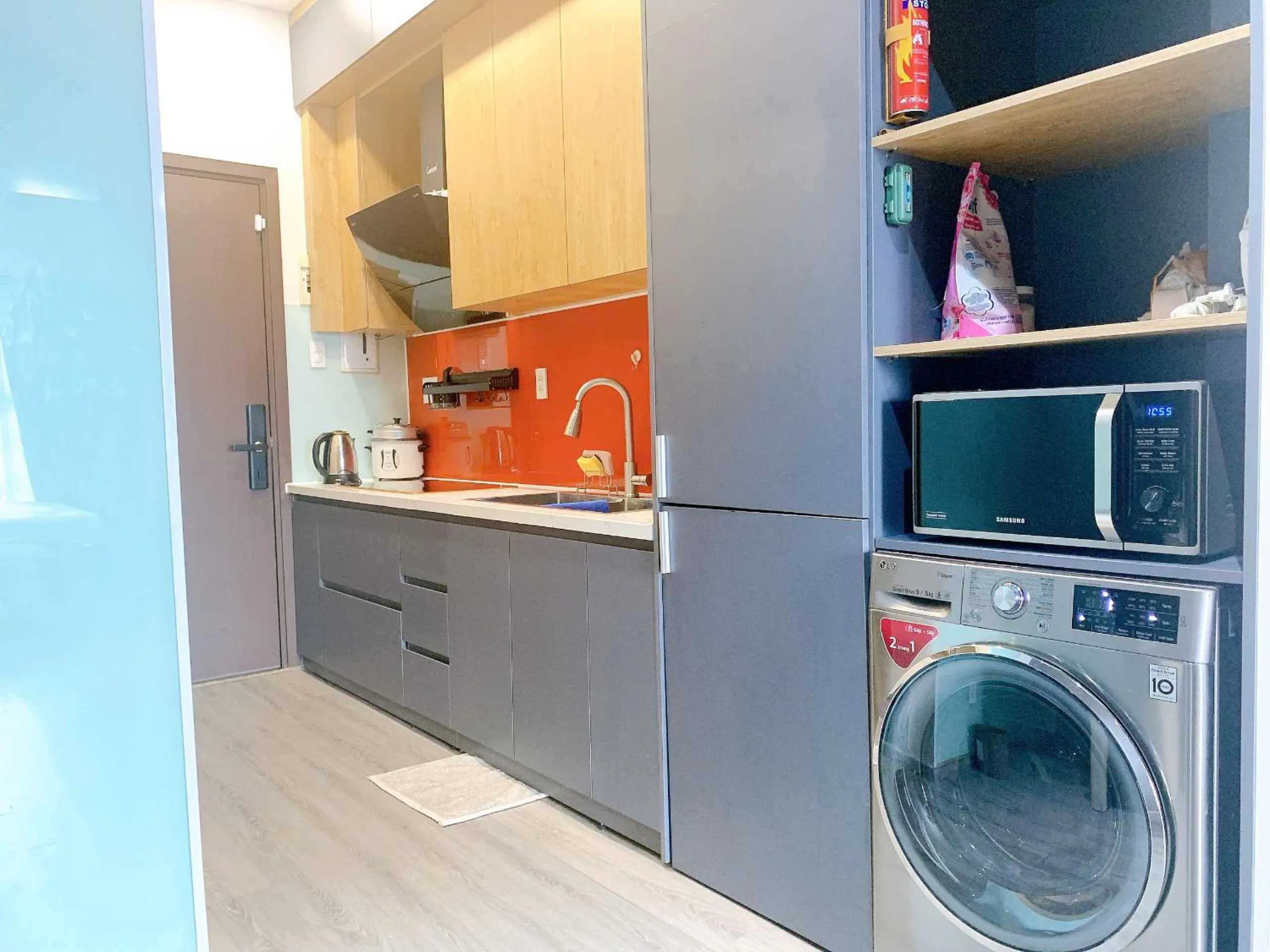 Kitchen or kitchenette in The Sun Avenue Serviced Apartment