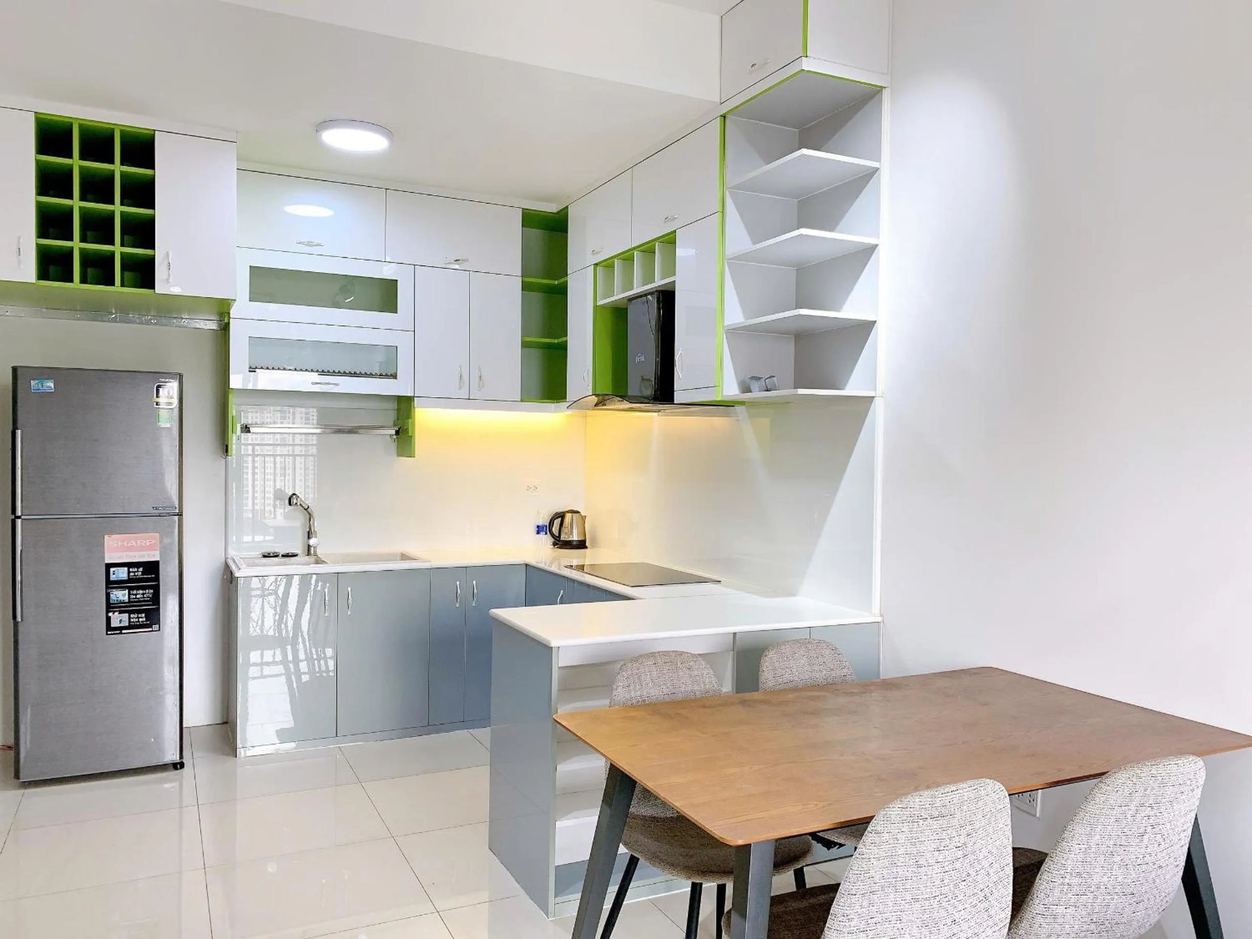 Kitchen or kitchenette in The Sun Avenue Serviced Apartment