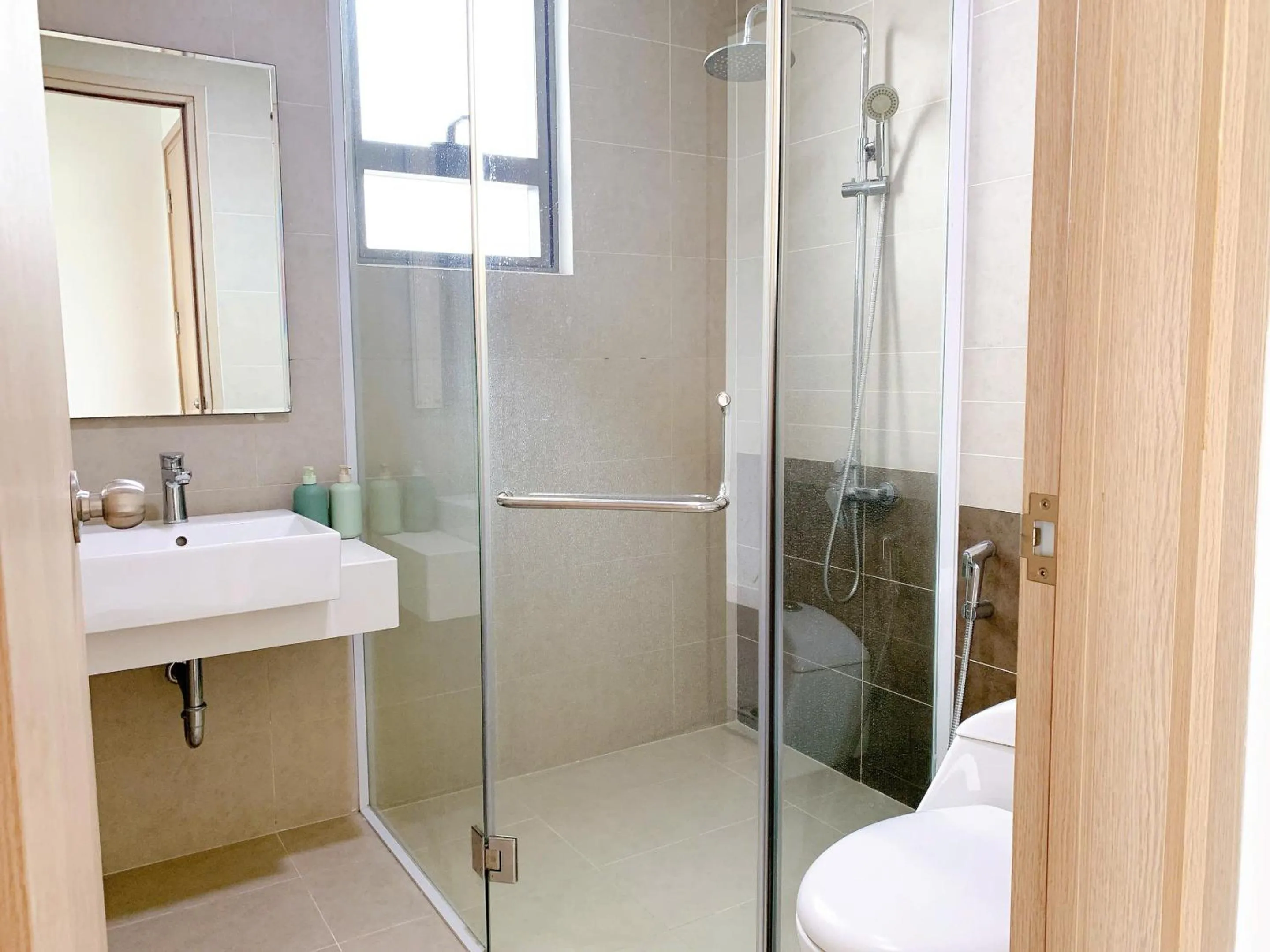 Shower in The Sun Avenue Serviced Apartment
