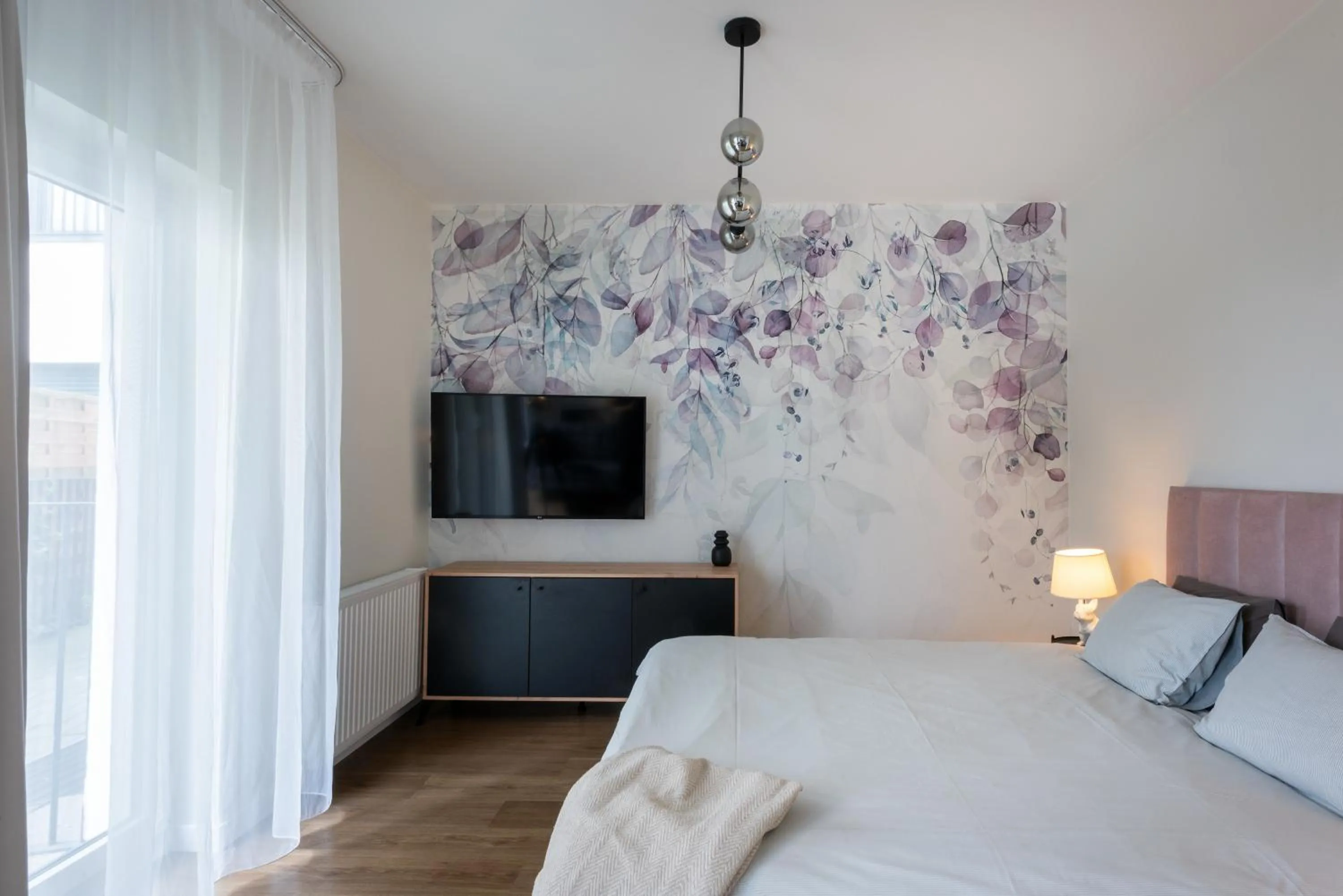 TV and multimedia, Bed in apartamenty-wroc Kurkowa 14