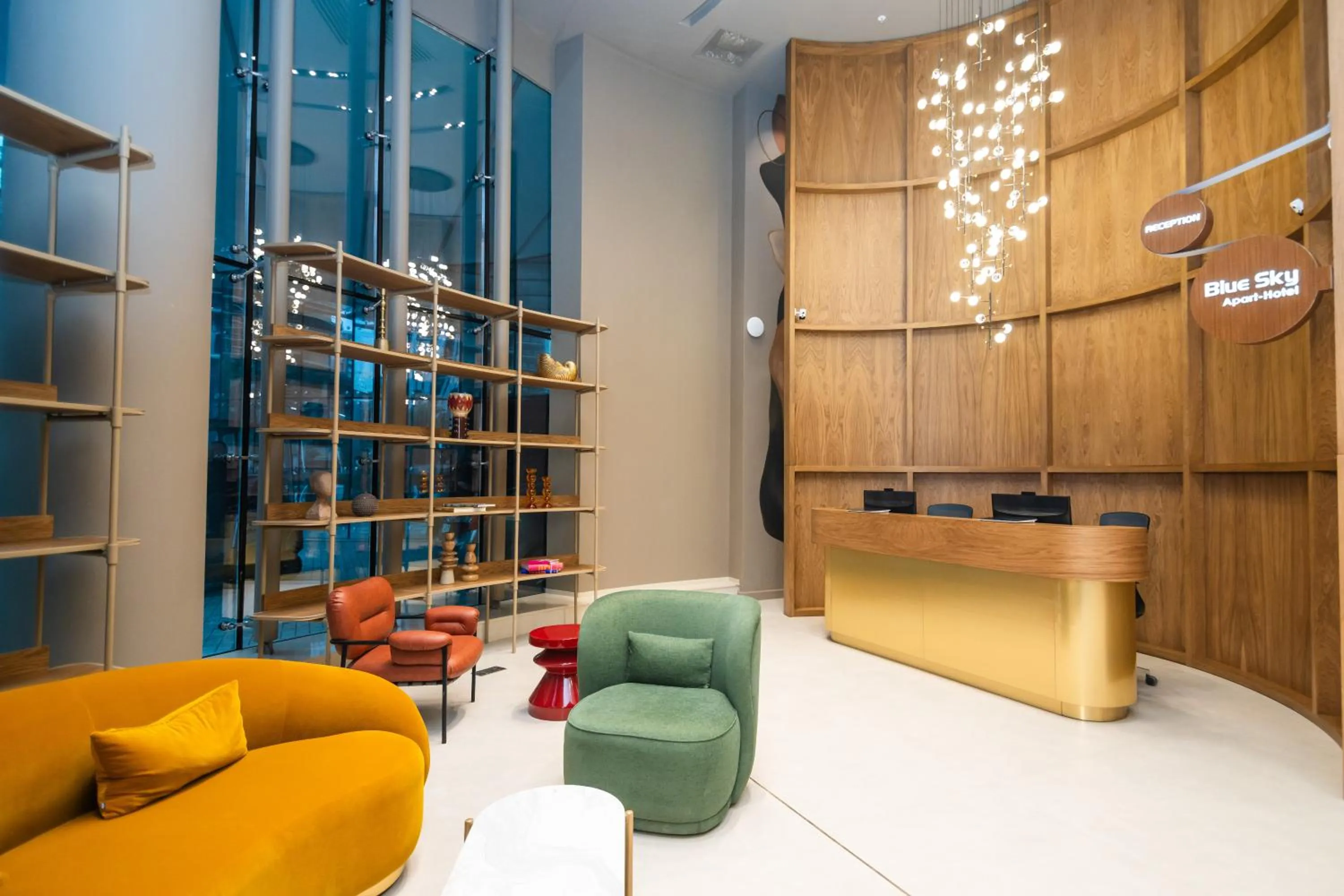 Seating area in Blue Sky Apart-Hotel Batumi